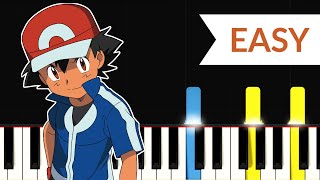 Pokemon XYZ Theme Song EASY Piano Tutorial [upl. by Barry]