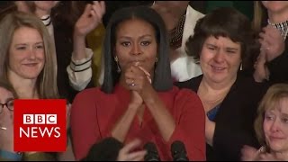 Michelle Obamas final First Lady speech  BBC News [upl. by Sybley228]