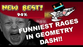 FUNNIEST RAGES IN GEOMETRY DASH RAZING717 MONTAGE [upl. by Flor]