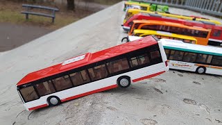 Toy Cars Slide Dlan Play Sliding Cars Video BUSES [upl. by Pasco]