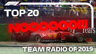 Top 20 F1 Team Radio Clips of 2019 [upl. by Korrie]