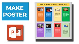 How to make a poster using Microsoft PowerPoint  Poster design tutorial [upl. by Eireva]