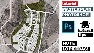 CÓMO CREAR MASTER PLAN IN PHOTOSHOP  Photoshop para ARQUITECTOS  🔥🔥 [upl. by Larine]