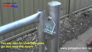 Gate Latch 2 way for round pipe and square [upl. by Noevad]