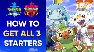 How To Get ALL 3 STARTERS  Pokemon Sword and Shield BEST WAY [upl. by Stace]