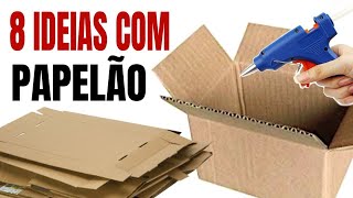 8 IDEIAS INCRÍVEIS DE ORGANIZADORES FEITOS COM CAIXAS DE PAPELÃO [upl. by Venus]