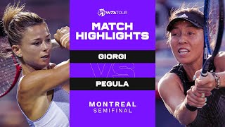 Camila Giorgi vs Jessica Pegula  2021 Montreal Semifinal  WTA Match Highlights [upl. by Auqinot]