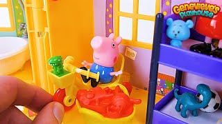 ♥PEPPA PIG♥ gets a new toy House in this Kids Learning Video [upl. by Aerdied]