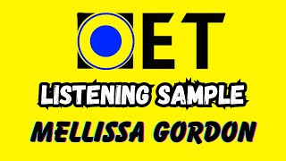 Melissa Gordon OET 20 listening sample with Answers oet 20 online classroom [upl. by Wycoff]