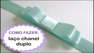 Como fazer laço chanel duplo para o seu convite  Faça Você Mesmo  DIY [upl. by Reviel]