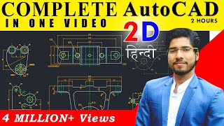 AutoCAD in 2 Hours  Complete AutoCAD 2D in Hindi for Beginners  Mechanical Civil Arch [upl. by Brubaker]