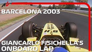 2003 Spain Grand Prix  Giancarlo Fisichellas Onboard Lap  Assetto Corsa [upl. by Llekim534]