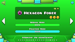 Geometry Dash 6  Hexagon Force all coins [upl. by Kenji647]