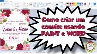 Como Criar a arte de um Convite de Casamento  DIY [upl. by Sldney]