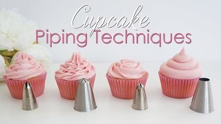 Cupcake Piping Techniques Tutorial [upl. by Yeuh]