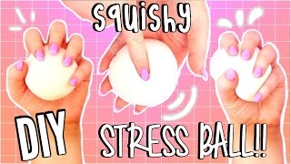 DIY SQUISHY STRESS BALL Without Balloons  How to make a Stress Ball SUPER EASY [upl. by Yenots]