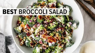 BROCCOLI SALAD  the perfect party salad recipe [upl. by Htieh]