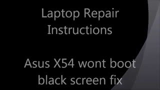 How to fix black screen problem on Asus laptop [upl. by Nooj]