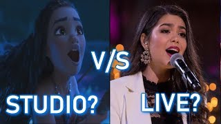 Disney Princesses  STUDIO vs LIVE performances PART 1 [upl. by Cherice]