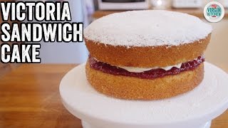 EASY VICTORIA SANDWICH CAKE RECIPE [upl. by Oznola]