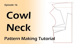 Very Easy amp Simple Way of Cowl neck pattern making  with Folded Neck Facing [upl. by Elacsap583]