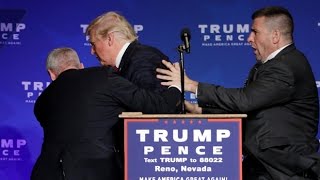 Donald Trump rushed off stage during rally in Nevada [upl. by Roosnam]