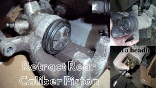 How to Retract Rear Caliper Piston [upl. by Fortunna]