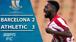 Athletic Bilbao pull off EPIC comeback vs Barcelona to win Spanish Supercopa  ESPN FC Highlights [upl. by Bullion]