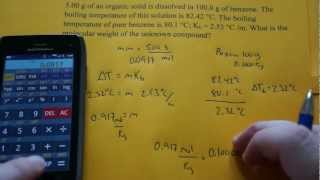 Calculating Molar Mass from Boiling Point Elevation [upl. by Pucida]