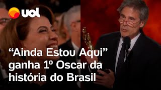 Ainda Estou Aqui vence primeiro Oscar para o Brasil veja vídeo com discurso de Walter Salles [upl. by Gall]