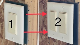 Turning one light switch into two switches for two different lights [upl. by Charbonnier14]