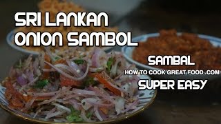 Sri Lankan Food  Lunu Sambal  Onion Salad [upl. by Eniamraj]