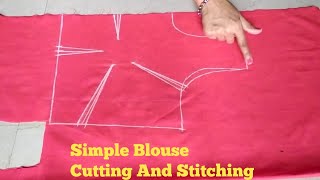 Blouse Cutting and StitchingSimple Blouse Cutting and Stitching Easy Tutorial [upl. by Etan]