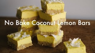 No Bake Coconut Lemon Bars VEGAN [upl. by Rickie]