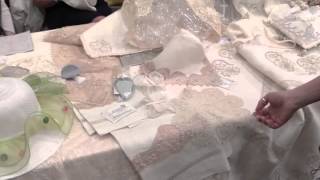 Italian Lace Embroidery Demonstration [upl. by Melloney]