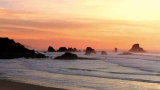 1 Hour of Relaxing Ocean Waves at Sunset HD [upl. by Anceline]