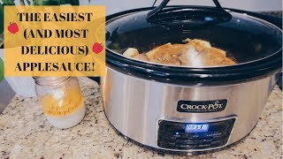 HOW TO MAKE CROCKPOT APPLESAUCE 2018  EASY HOMEMADE APPLESAUCE RECIPE 2018 [upl. by Nahtnahoj]