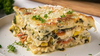 Easy Vegetable Lasagna Recipe [upl. by Esahc]