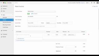 Zoho Invoice Creating Your First Invoice [upl. by Ailatan]