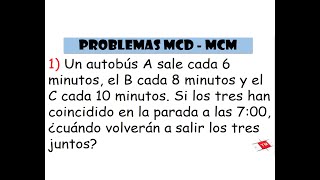 problema 1 MCD MCM [upl. by Awjan]