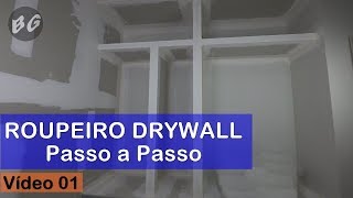 ROUPEIRO DE GESSO DRYWALL PASSO A PASSO  Vídeo 01 [upl. by Magnusson619]