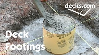 How to Build Deck Footings [upl. by Nnyleahs351]