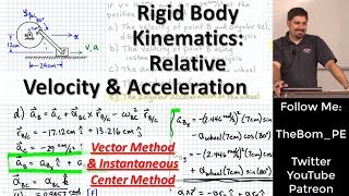 Rigid Body Kinematics Relative Velocity amp Acceleration  Instantaneous Center of Zero Velocity [upl. by Daniala841]