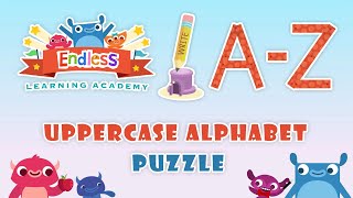 Endless Learning Academy  Lets Learn the Uppercase Alphabet Puzzle from A to Z  Originator Games [upl. by Akenat]