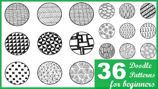 36 EASY DOODLE PATTERNS FOR BEGINNERS [upl. by Eak]