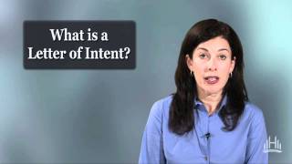 Business Law What is a Letter of Intent [upl. by Elery]