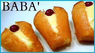 RUM BABA RECIPE Babà alla crema italian cake ricetta [upl. by Mab396]