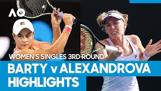 Ashleigh Barty vs Ekaterina Alexandrova Match Highlights 3R  Australian Open 2021 [upl. by Germin]