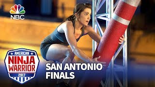 Kacy Catanzaro at the San Antonio City Finals  American Ninja Warrior 2017 [upl. by Eenahc]