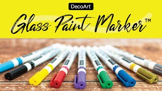 Introducing DecoArt Glass Paint Markers  DecoArt® [upl. by Aiduan]